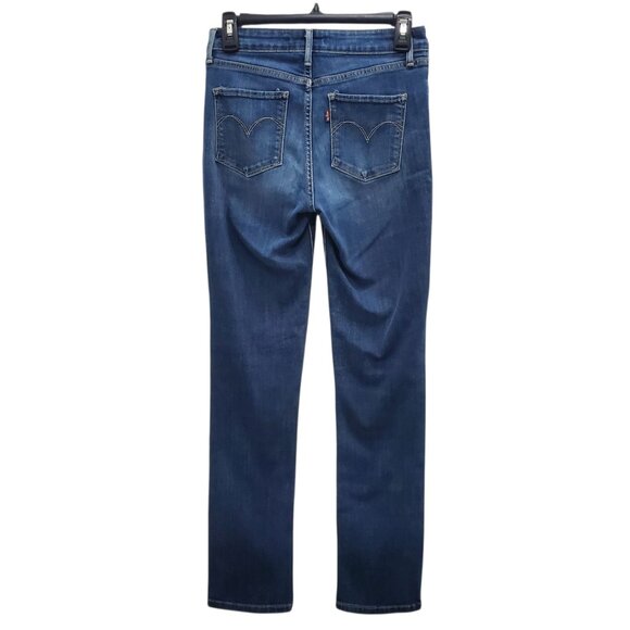 Levi's Demi Curve Mid‎ Rise Straight Leg Dark Wash Women's Red Tab Jeans Sz 4/27 - Picture 7 of 7